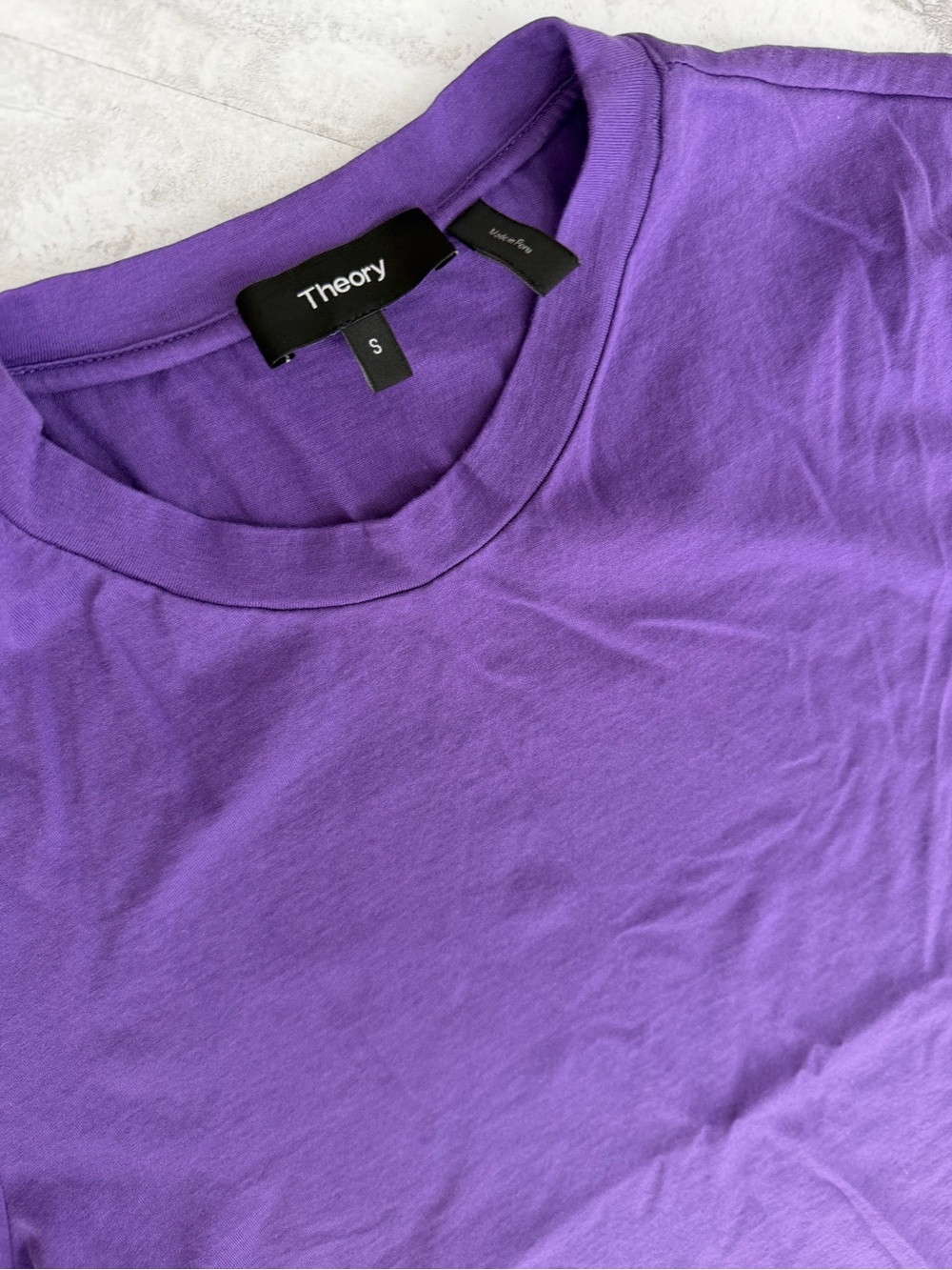 THEORY “Tiny Tee” Purple T Shirt - Picture 2 of 3